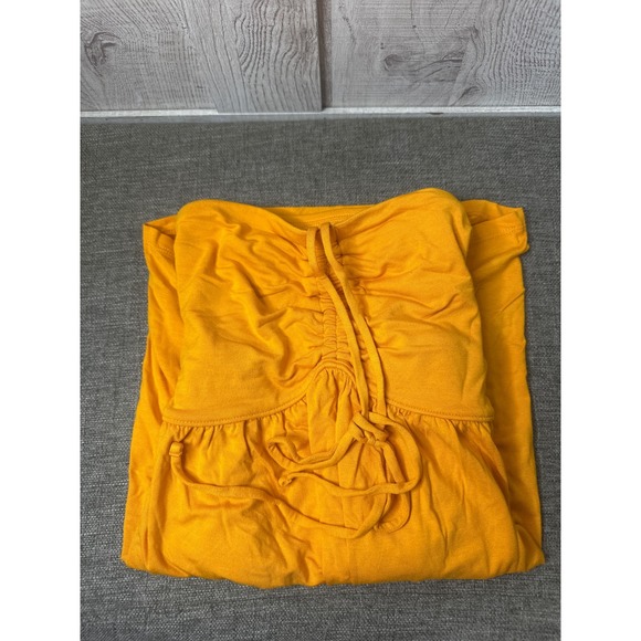 Ingrid & Isabel Tops - Isabel by Ingrid & Isabel Maternity Tube Top Mustard Yellow Strapless Cinched M